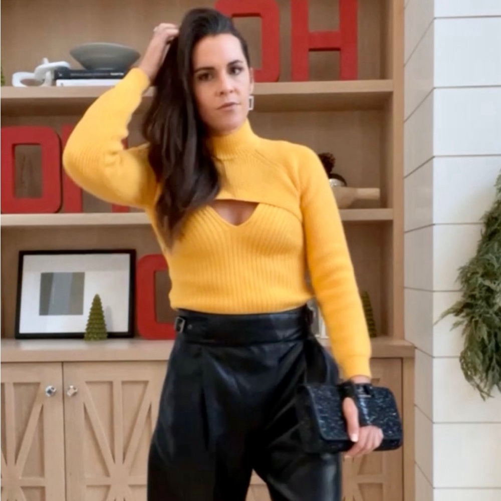 Anthropologie Turtleneck Cut-Out Shrug set